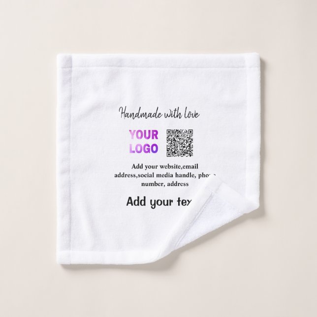 Simple minimum q r code ajouter logo code d'analys (Gant de toilette)