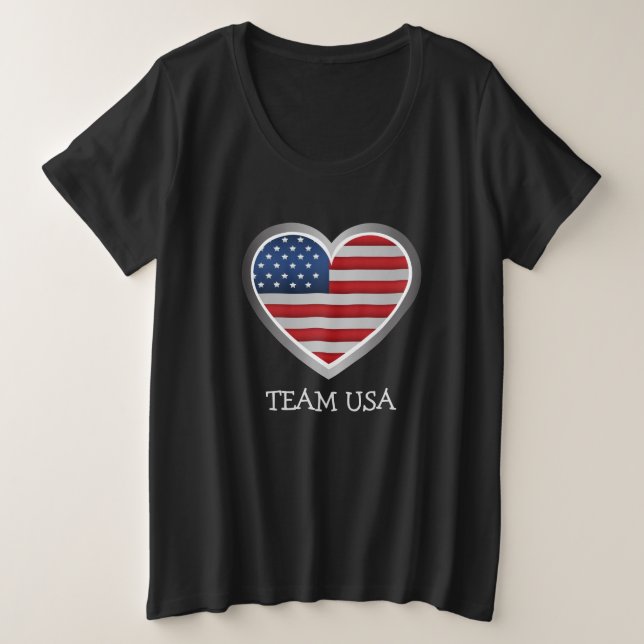 Simple Modern America Fan cheing USA Flag nom de l (Design devant)