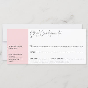 Simple Modern Cadeau Certificat carte cadeau ajout