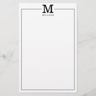 Simple Modern Classic Nom de famille Monogramme