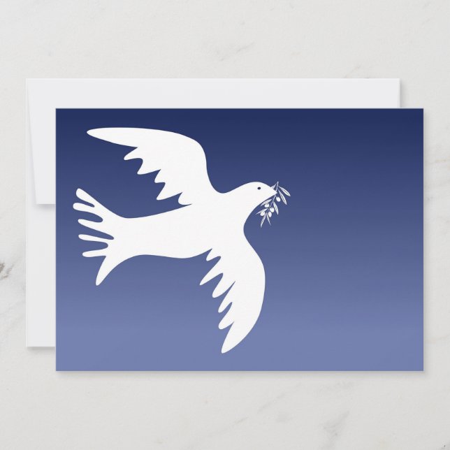 Simple Modern Dove Holiday Card Christmas Card (Devant)