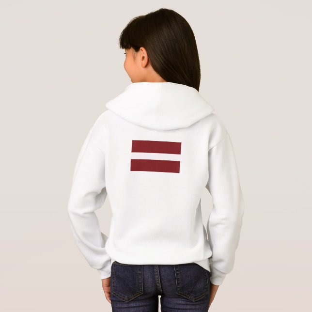 Simple Modern Lettonie Drapeau Souvenir, Arrière (Dos entier)