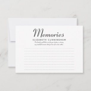 Simple Modern Script Memories Memorial Réponse
