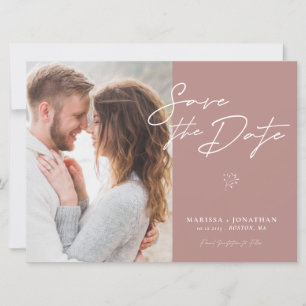 Simple Modern Script Photo Enregistrer La Date