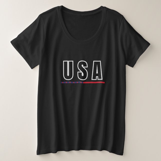 Simple Modern USA Amérique Art Lettre drapeau Souv (Design devant)