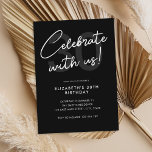 Simple moderne 30e anniversaire Invitation de fête<br><div class="desc">Simple moderne 30e anniversaire Invitation de fête</div>