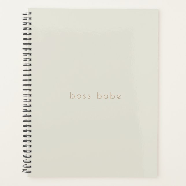 Simple moderne Beige 2024 Planner Boss Babe (Devant)
