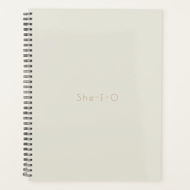 Simple moderne Beige 2024 Planner She-E-O (Devant)