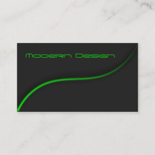 Simple moderne Black & Green Swoosh - Carte de vis
