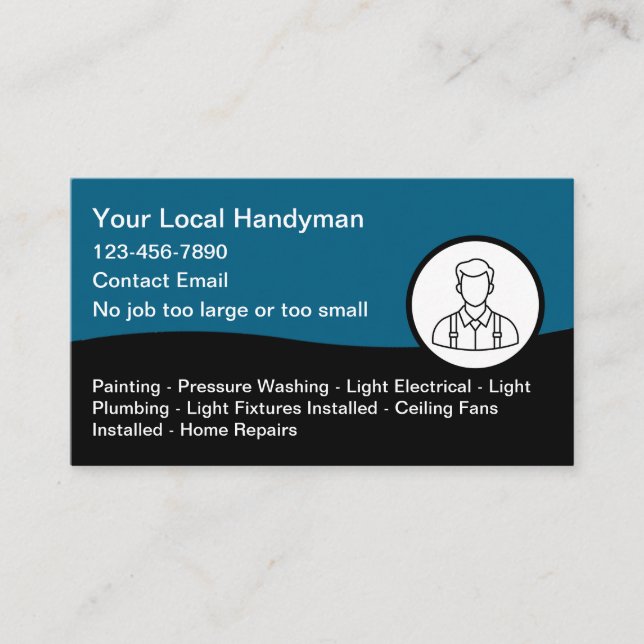  Simple Moderne Cartes de Visite pour Entrepreneur (Devant)