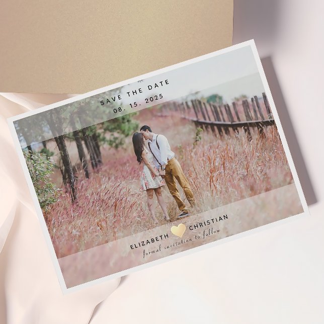 Simple Moderne Chic Photo Mariage Carte de Faire-P (Créateur téléchargé)