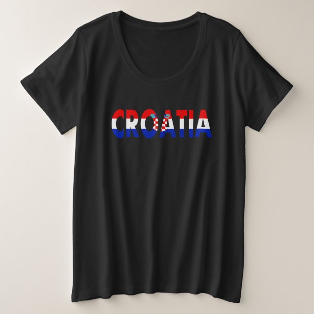 Simple moderne Croatie Drapeau national Vêtements  (Design devant)