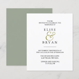 Simple moderne élégant mariage à bas prix Invitati