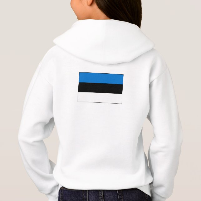 Simple Moderne Estonie Drapeau Souvenir, Arrière (Dos)