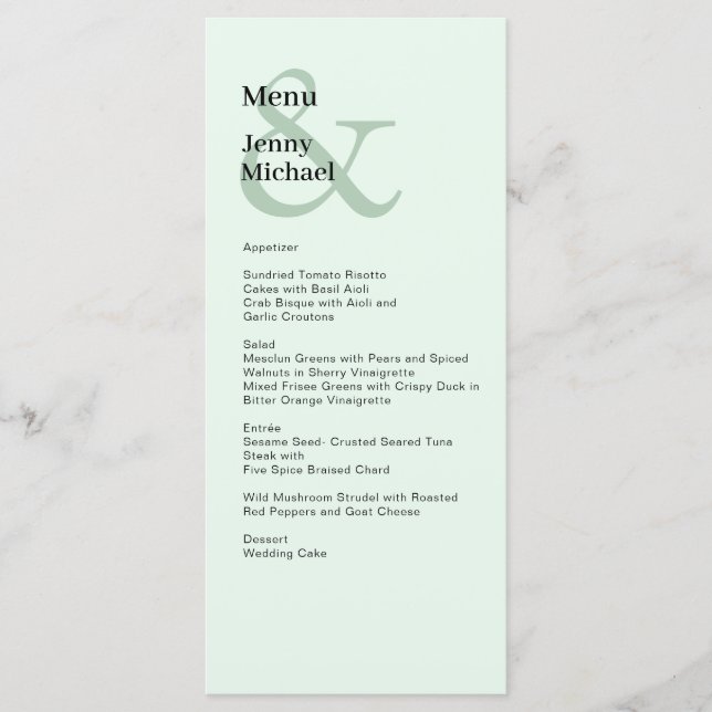 Simple, moderne et menu noir clair (Devant)