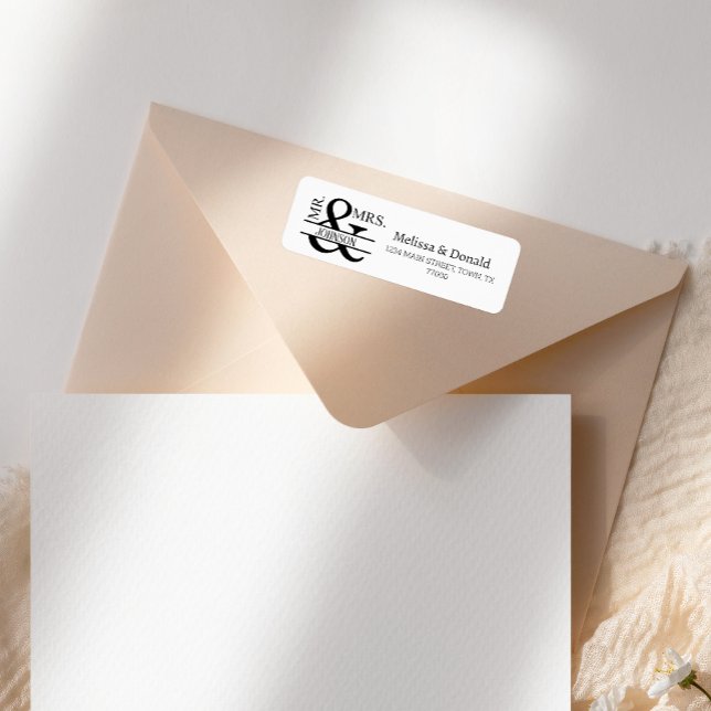 Simple Moderne Étiquette d'adresse de M. et Mme. S (Créateur téléchargé)