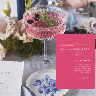 Simple Moderne Faire-Part Cerise Mariage