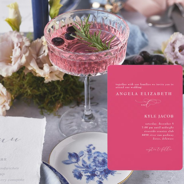 Simple Moderne Faire-Part Cerise Mariage  (Créateur téléchargé)