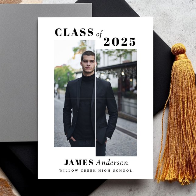 Simple moderne Faire-part de graduation photo (Créateur téléchargé)