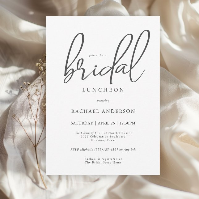 Simple Moderne Faire-Part de Luncheon de Mariage (Available in both printed and instant download digital formats.)
