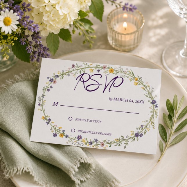 Simple Moderne Florale Classique Mariage RSVP (Créateur téléchargé)