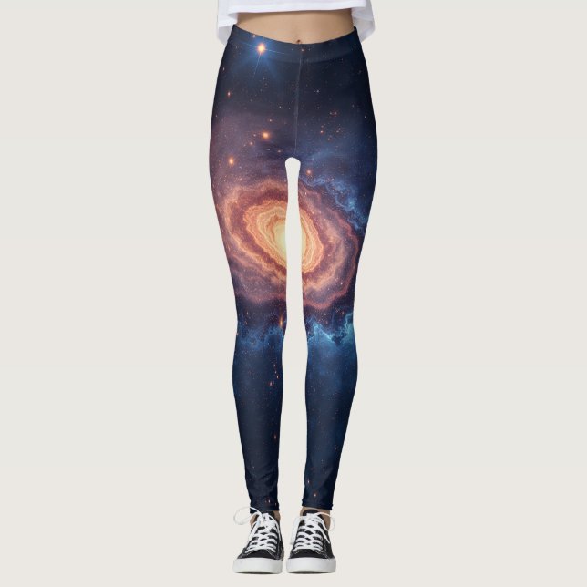 Simple moderne : Galaxy Space Rock Cool Leggings (Devant)