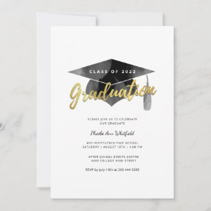 Simple Moderne Grad Minimalist Graduation Party