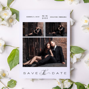 Simple moderne Mariage Couple 3 Photos Collage