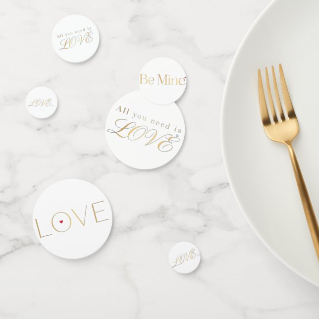 Simple moderne Minimaliste AMOUR table confettis (Groupe)