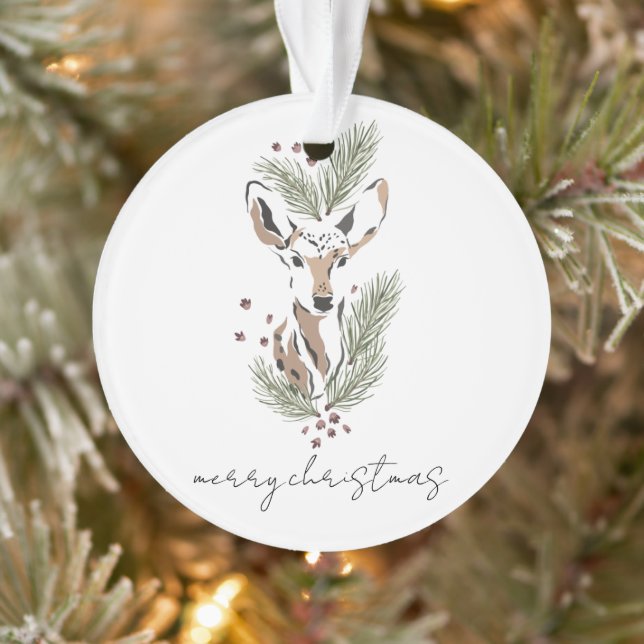 Simple Moderne Rustique Cerf de Noël en Bois (Arbre)