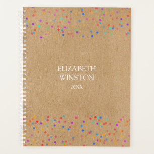 Simple Moderne Rustique Kraft Confettis Arc-en-cie