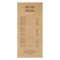 Simple Moderne Rustique Salon Kraft Menu Service