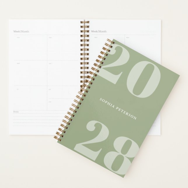 Simple moderne Sage Green Gras Typographie (Devant avec enveloppe)