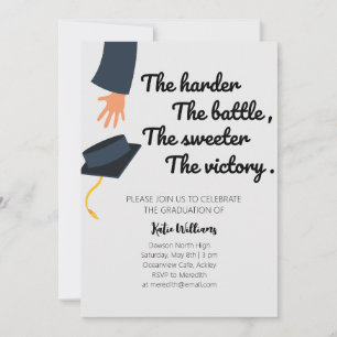 Simple moderne Tassel Graduation Party Invitation