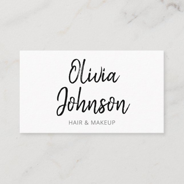 Simple moderne tendance main Lettré Carte de visit (Devant)