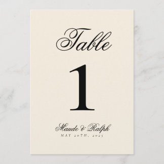 Simple Moderne Vieille Fortune Mariage Noir et Crè