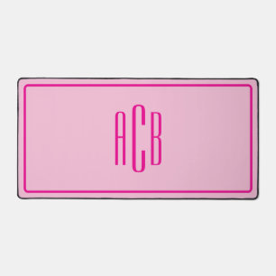 Simple Monogramme À Trois Lettres Rose Chaud