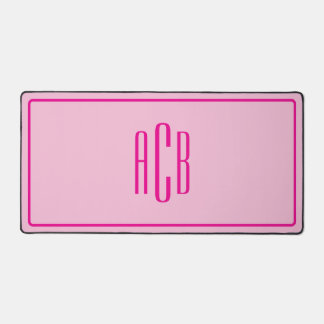 Simple Monogramme À Trois Lettres Rose Chaud