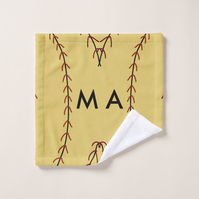 Simple monogramme ajouter votre nom lettre man min (Gant de toilette)