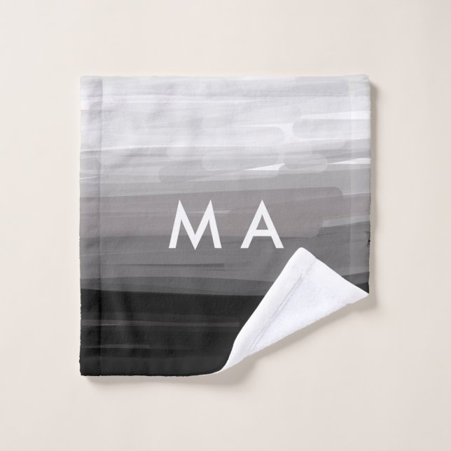 Simple monogramme ajouter votre nom lettre man min (Gant de toilette)