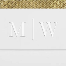 Simple Monogramme Initiale de Mariage de Mariée Ma