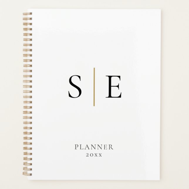 Simple Monogramme Or Blanc Noir 2023 (Devant)