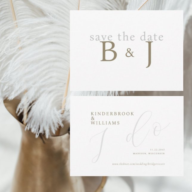 Simple Monogramme Or Je Dis Oui Save The Date (Créateur téléchargé)