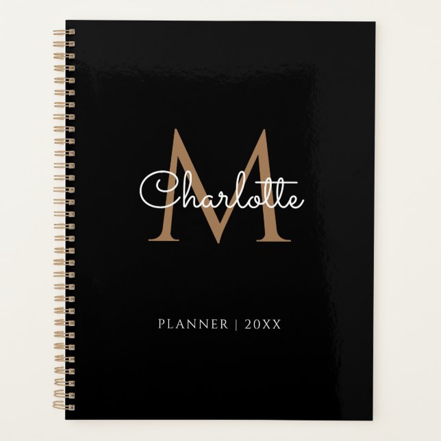 Simple Monogramme Or Noir Script 2023 (Devant)