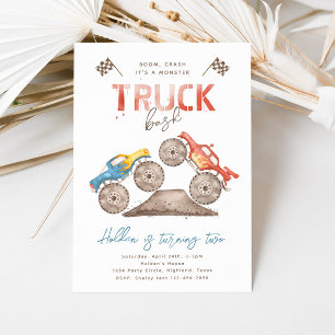 Simple Monster Truck Invitation Anniversaire   Mod