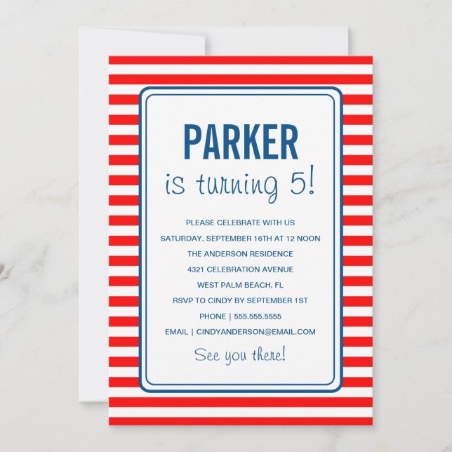 SIMPLE NAVIGATEUR| INVITATION D'ANNIVERSAIRE (Devant)