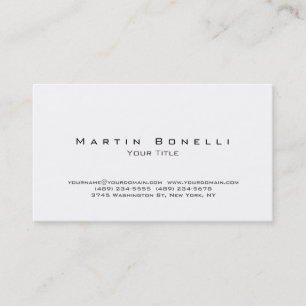 Simple Noir & Blanc Carte de visite tendance