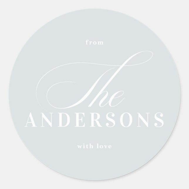 Simple Nom de famille Sticker Noël (Devant)