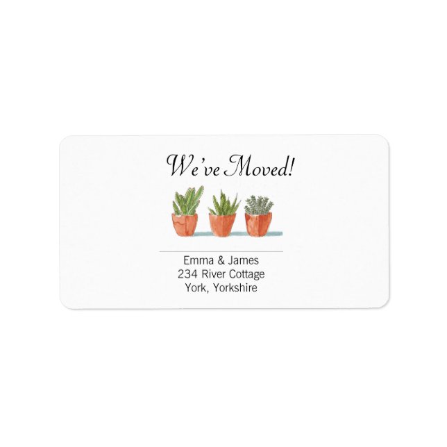 Simple Nous avons déménagé un nouveau Étiquette de (Devant)