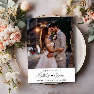 simple, nous sommes mariés mariage faire-part